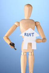 Rent estate.On color background