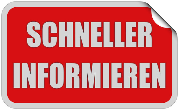 Sticker rot eckig co SCHNELLER INFORMIEREN