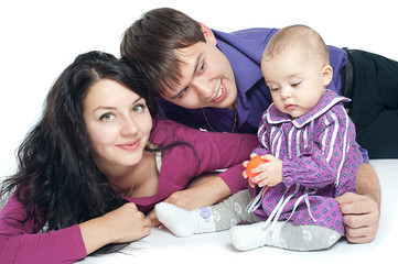 Obraz na płótnie Canvas family with a baby