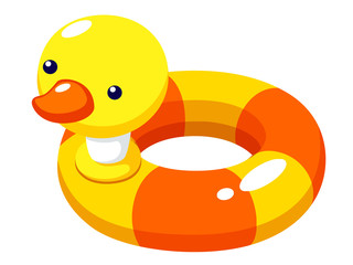 Illustration of Swim ring duck vector