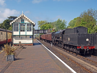Steam engine No 90775 at  Sheringham Station.