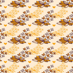 Vintage floral seamless pattern. Vector.