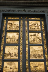 Bronze door by Ghiberti, Florence, Italy.