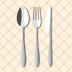 Spoon,fork and knife