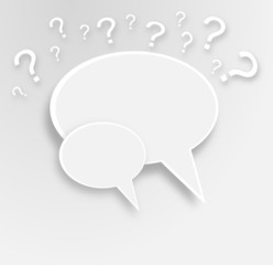 Dialog chat clouds with question marks illustration vector