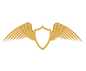 shield with wings