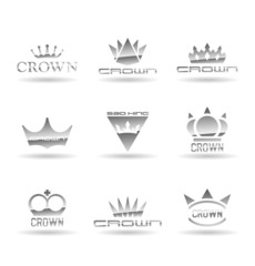 Crown icons set. Vol 1.