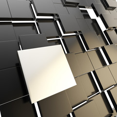 Abstract copyspace black square plate background