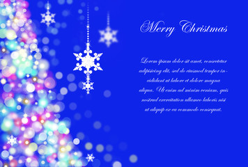 Winter snowflakes background