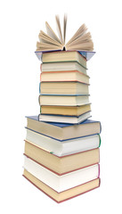 large stack of different books