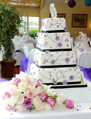 Purple wedding cake