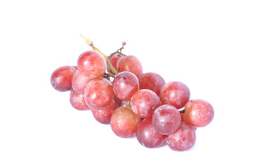 fresh purple grape  on white background