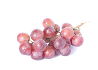 fresh purple grape  on white background