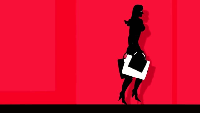 Junge Frau beim Einkaufen