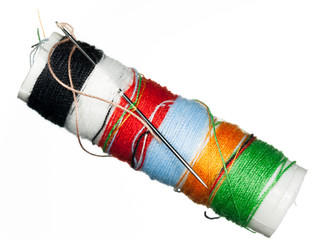 Plastic sewing kit for repairing clothes