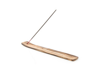 Incense stick on a white