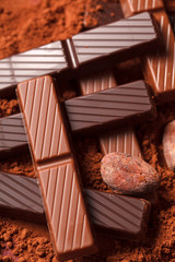 chocolate with cocoa beans