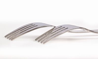 Two silver forks