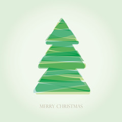 Simple vector christmas tree  - original new year card