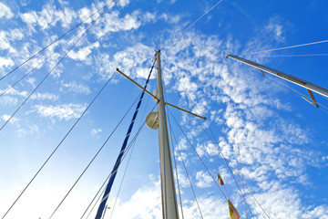 Fototapeta premium Mast of a sailing boat