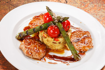 meat with vegetables