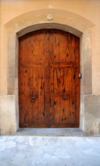 La porte close du patio Can marquès à Palma de Majorque