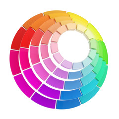 Fototapeta premium Color range spectrum circle round palette composition