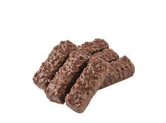 chocolate waffles isolated