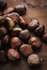 chestnut on wood