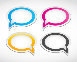 dialog speech bubbles set