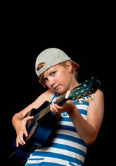 Fototapeta premium Girl with guitar