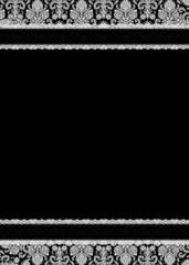 Elegant vintage damask invitation