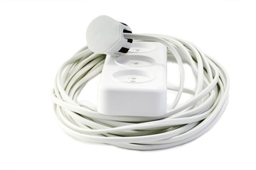 extension cord with plugs and socket
