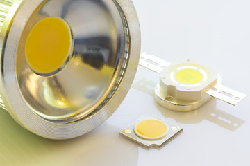 LEDs GU10 bulb with cooling and two large SMD chips