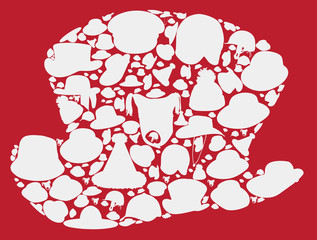 Wallets collection silhouette vector illustration