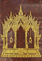 castle color gold painting