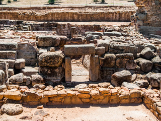 ancient roman city of caparra in caceres extremadura spain