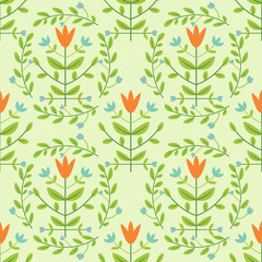 Floral seamless damask pattern