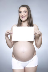 portrait of happy pregnant woman