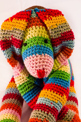 multicolor fabric doll