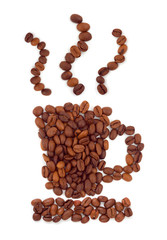 Cup made of coffee