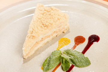 cake with sauce