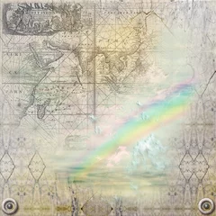 Rolgordijnen Marble background and rainbow © Rosario Rizzo