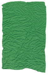 green crumpled paper