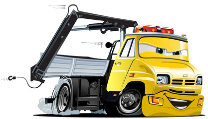 Obraz na płótnie Canvas Tow Truck Cartoon Vector