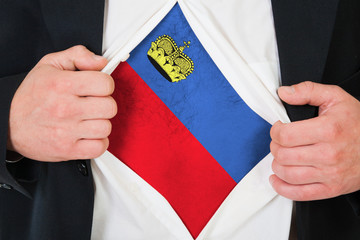 The Liechtenstein flag