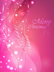 Merry Christmas greeting card, gift card or invitation card with