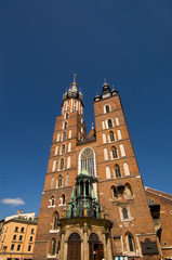 Naklejka na ściany i meble Kościół Mariacki - Kraków - Polska