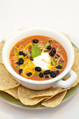 A bowl of homemade chili kidney bean soup