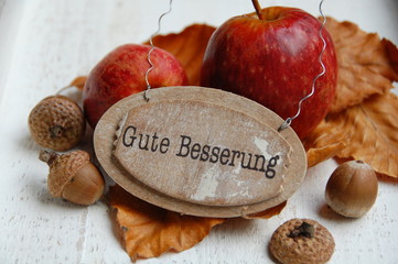 Grußkarte - Gute Besserung - Erkältungszeit